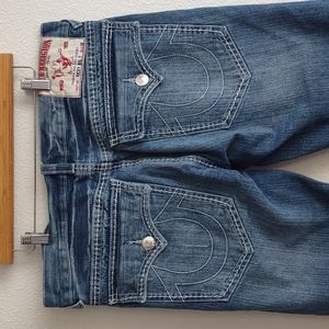 Men's True Religion Vintage Ricky Big T 38X26 Blue Jeans